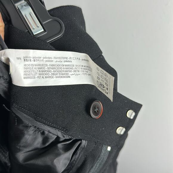 Zara High Waist Tapered Leg Trouser Pants Black Pleated Front  XXL - Picture 10 of 10